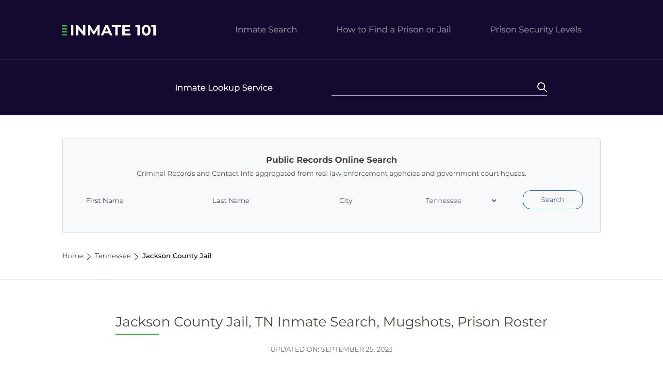 Jackson County Jail, TN Inmate Search, Mugshots, Prison Roster