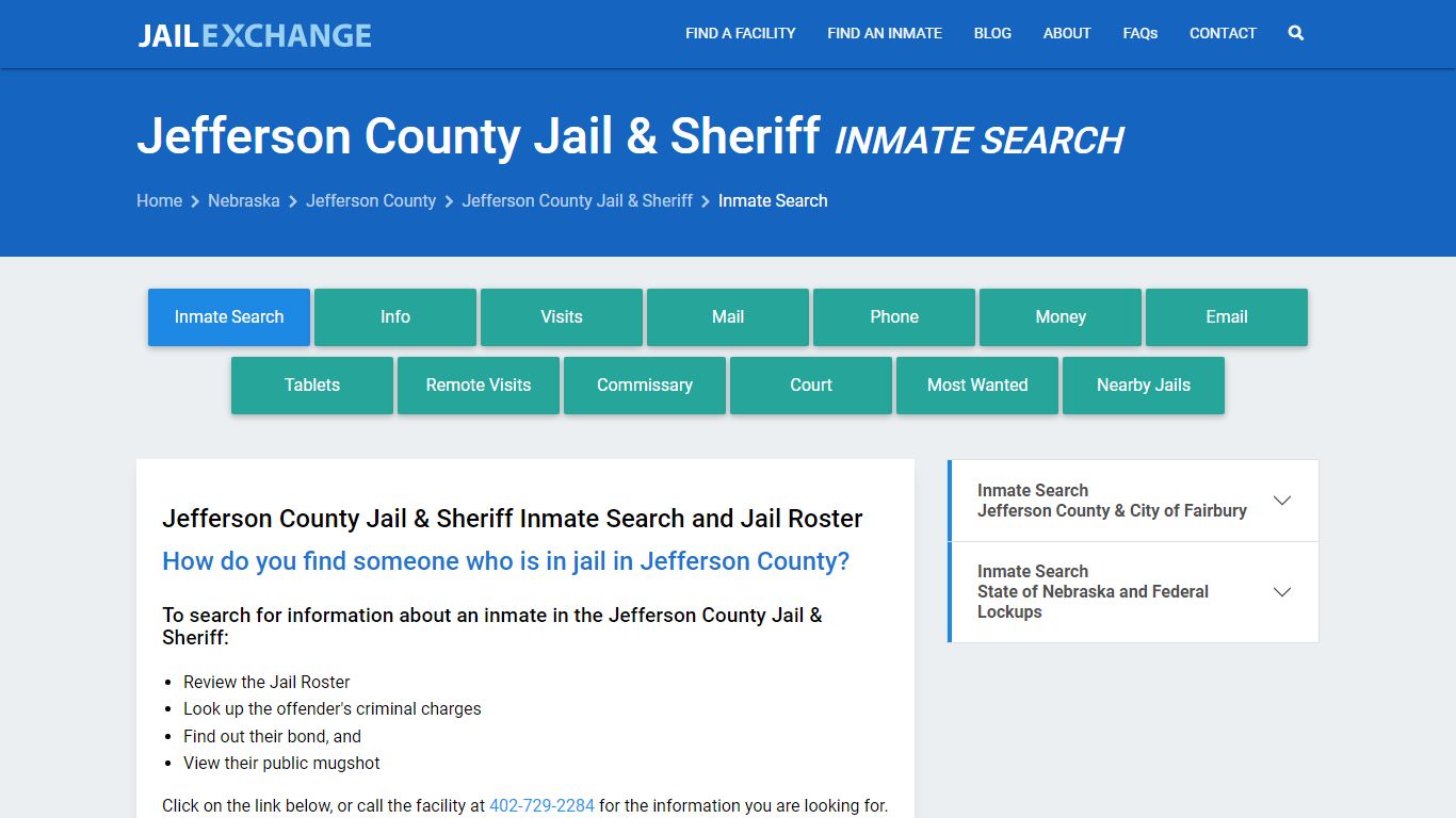 Jefferson County Jail & Sheriff Inmate Search - Jail Exchange