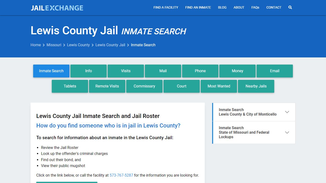 Inmate Search: Roster & Mugshots - Lewis County Jail, MO