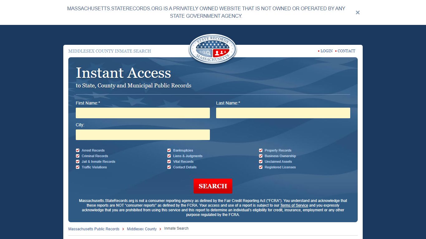 Middlesex County, Massachusetts Inmate Search | StateRecords.org